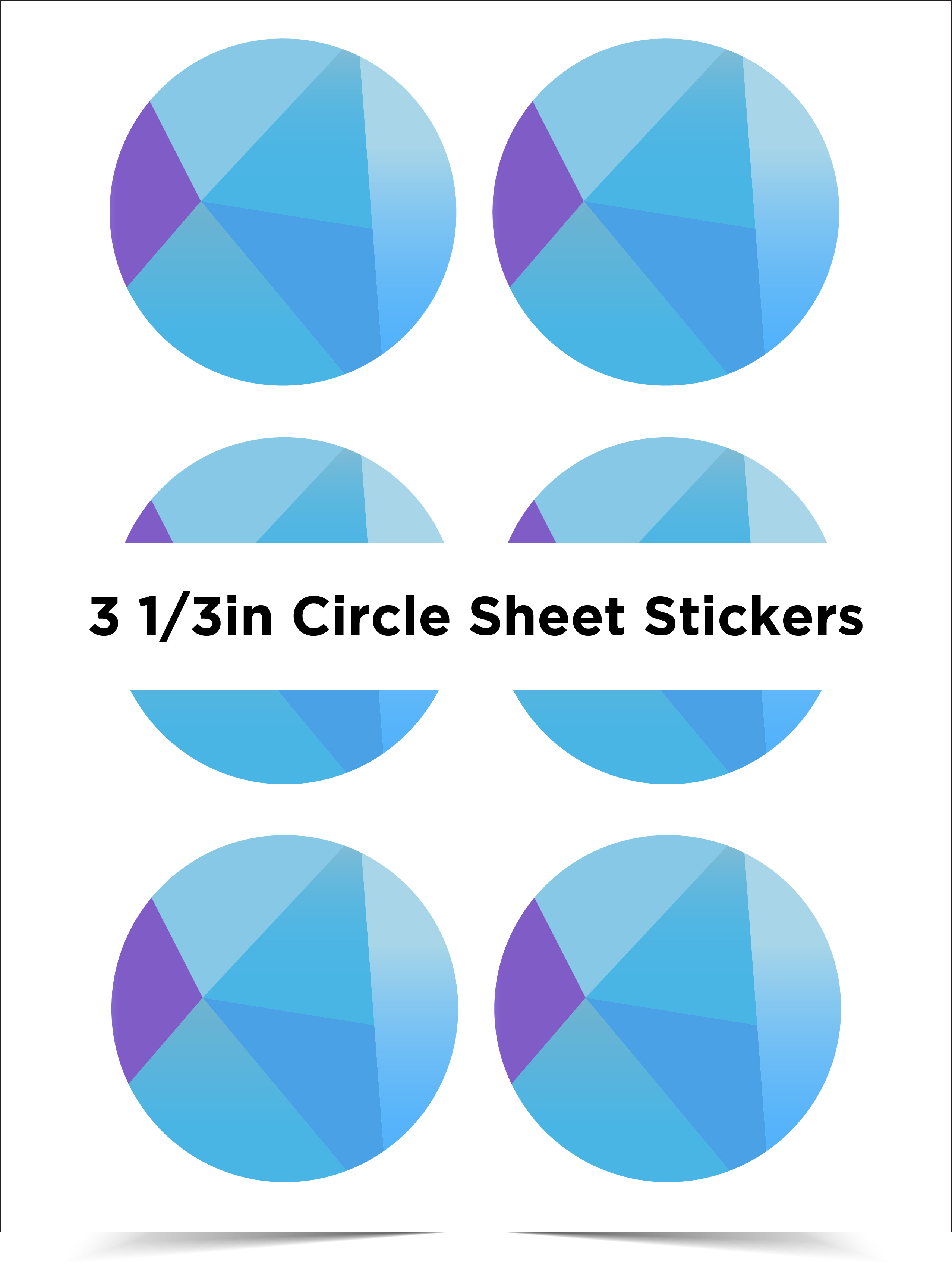 Circle Sticker Sizes Chart