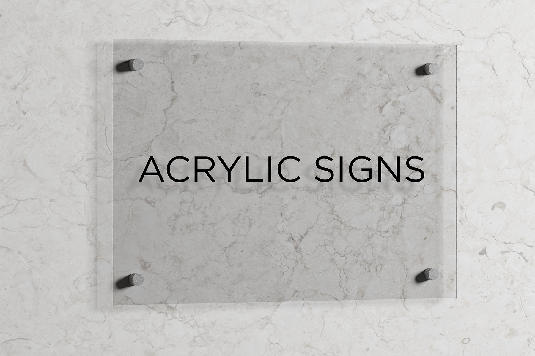 Black Acrylic Signs